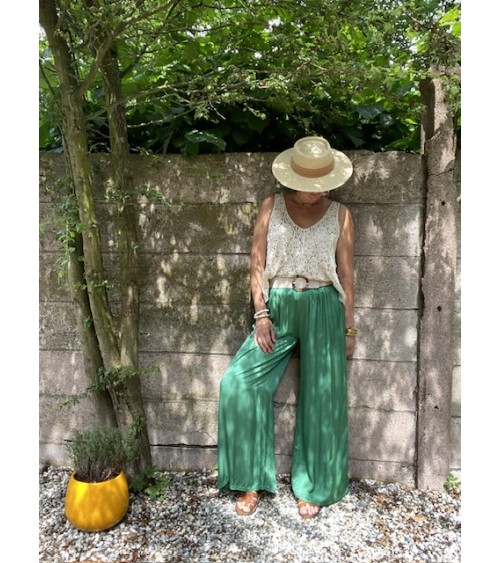 Pantalon fluide Vert