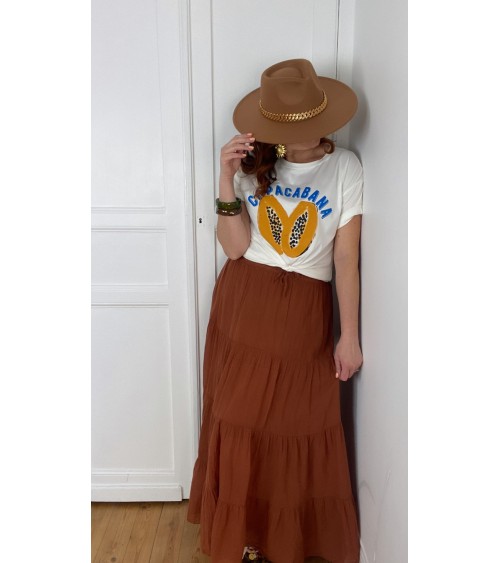 Joy: jupe bohème terracotta